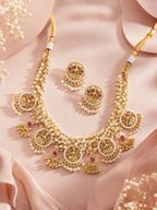 Aanura Traditional Necklace Set in Gold-Plated Finish