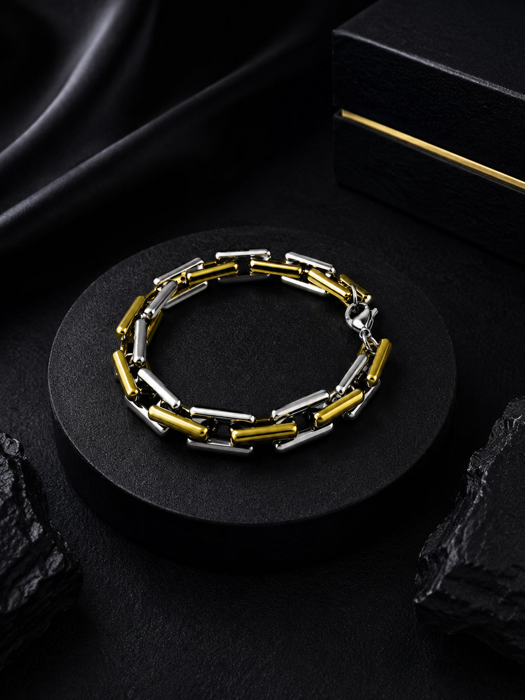 18K Gold Plated Anti Tarnish Waterproof rectangular bar Bracelet