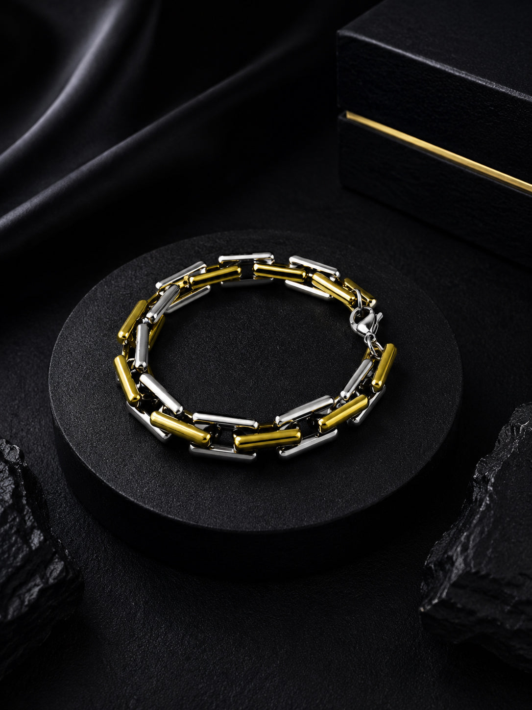 18K Gold Plated Anti Tarnish Waterproof rectangular bar Bracelet