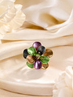 18K Gold Plated Flower Anti-Tarnish Waterproof Ring