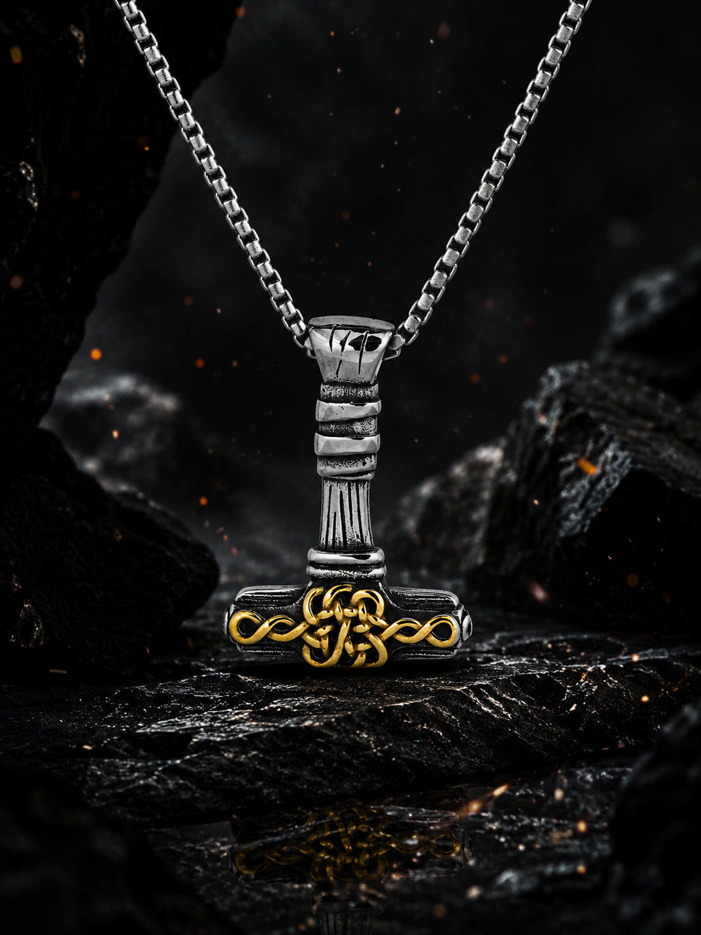 Aanura Dual-Tone Hammer Chain For Men