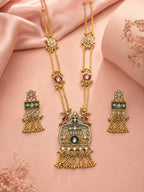 Aanura Temple Long Necklace & Earrings Heritage Set