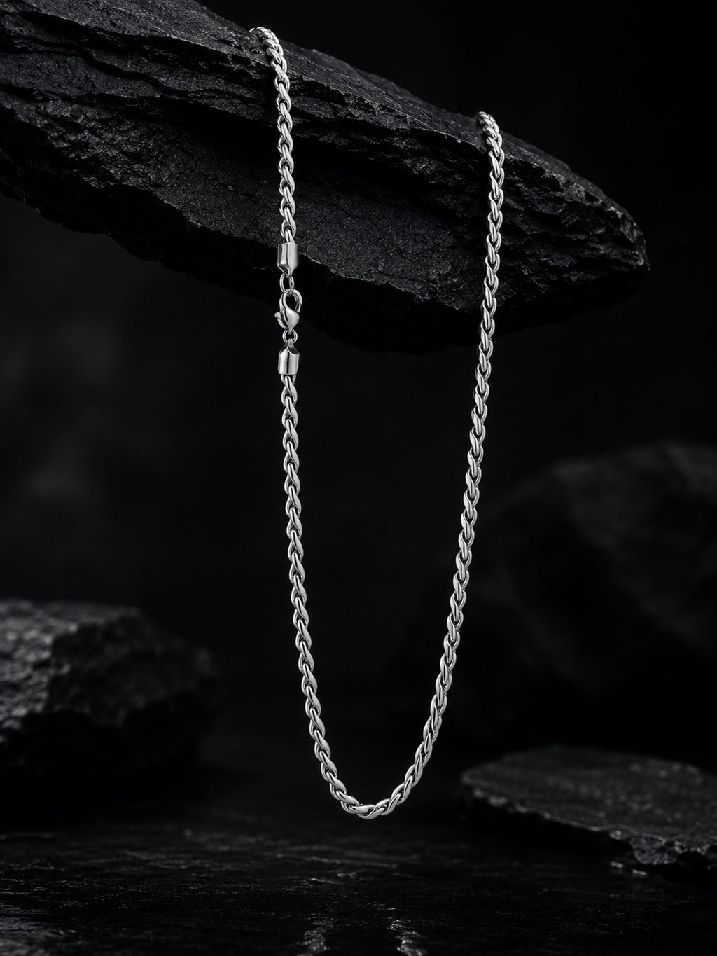 Rhodium Plating Anti Tarnish Waterproof Rope Chain