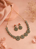 Aanura Gold Plated Floral Necklace Set