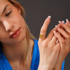 18K Gold Plated Fluid Curve Anti-Tarnish Waterproof Ring