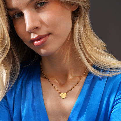 Aanura Heart Lock Chain Necklace