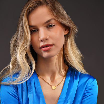 Aanura Heart Lock Chain Necklace