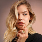 18K Gold Plated Heart Crystal Anti-Tarnish Waterproof Ring