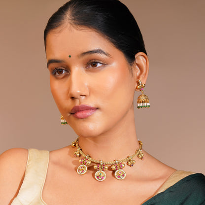 Aanura Traditional Necklace & Earring Set