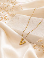 Aanura Sculpted V Pendant Necklace