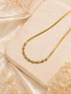 Aanura Minimal Stone Curve Adjustable Necklace