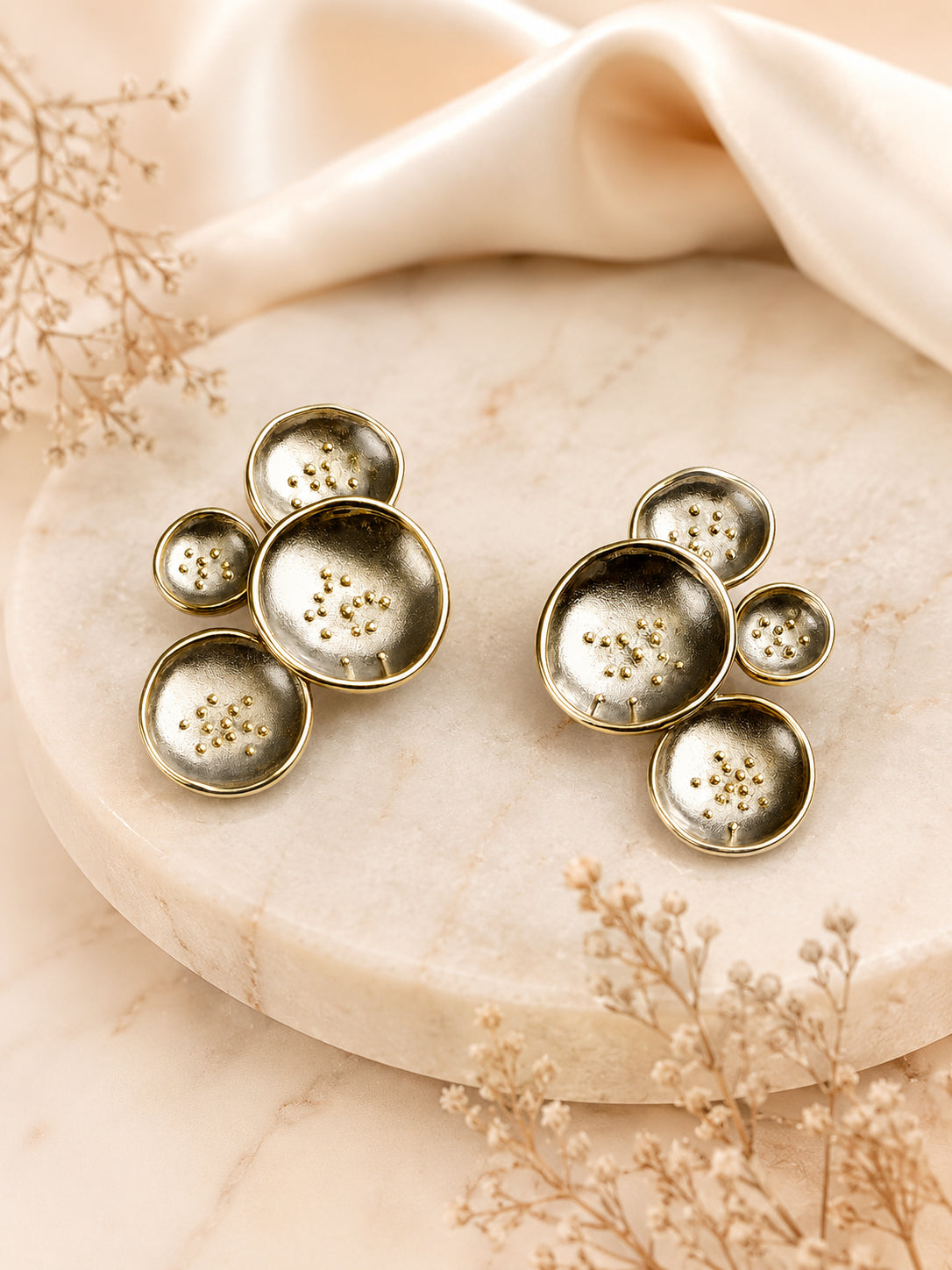 Aanura Abstract Dome Cluster Earrings
