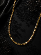 18K Gold Plated Rounded Link Anti-Tarnish Waterproof Chain