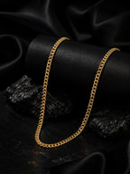 18K Gold-Plated Cuban Anti-Tarnish Waterproof Stainless Steel Chain for Men