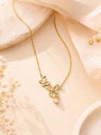 18K Gold Plated Butterfly Trio Crystal Drop Necklace