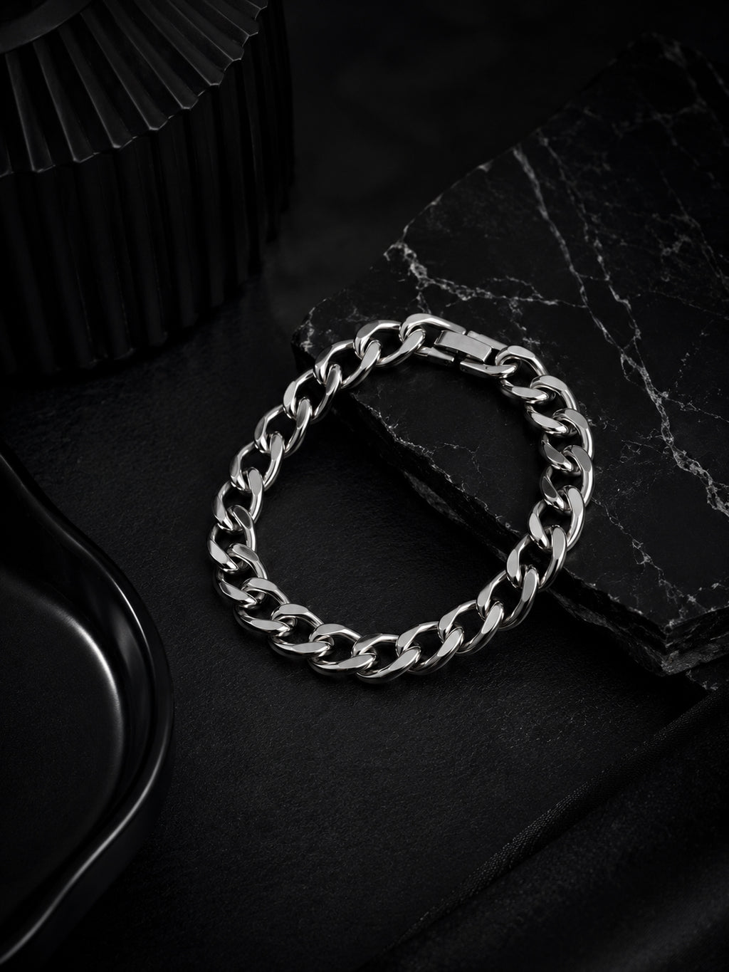 Rhodium Plating Anti Tarnish Waterproof C-Link Bracelet