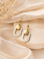 Aanura Minimal Geometric Gold Drop Earrings