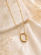 Aanura Interlocked Oval Pendant Necklace