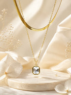 Aanura Dual Layer Pendant Chain Necklace