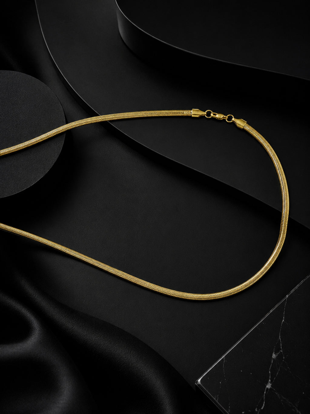 18K Gold Plated Anti Tarnish Waterproof Snake Chain
