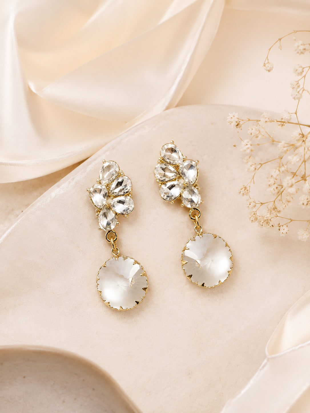 Aanura Crystal Drop Statement Earrings