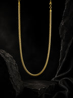 18K Gold Plated Cuban Link Anti-Tarnish Waterproof Chain for Men