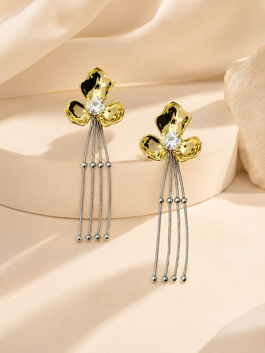 Aanura Floral Cascade Drop Earrings