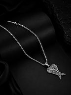 Rhodium Plated Angel Wings Anti-Tarnish Waterproof Chain