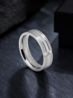Aanura Silver-Tone Anti-Tarnish & Water-Proof Stainless Steel Ring For Men's