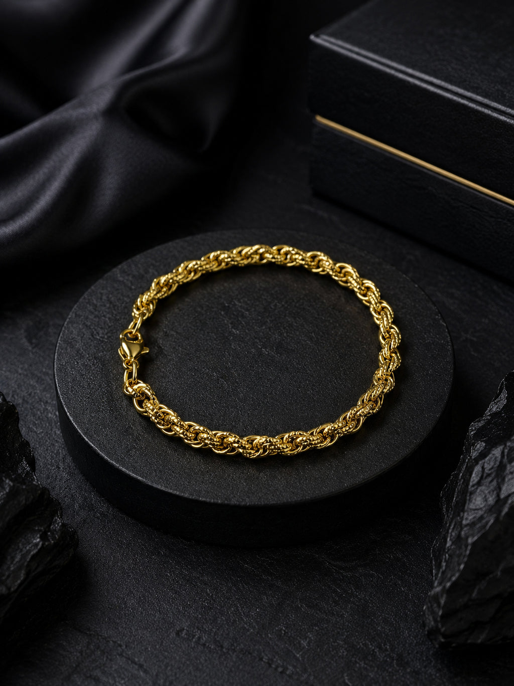 18K Gold Plated Anti Tarnish Waterproof Rope Bracelet