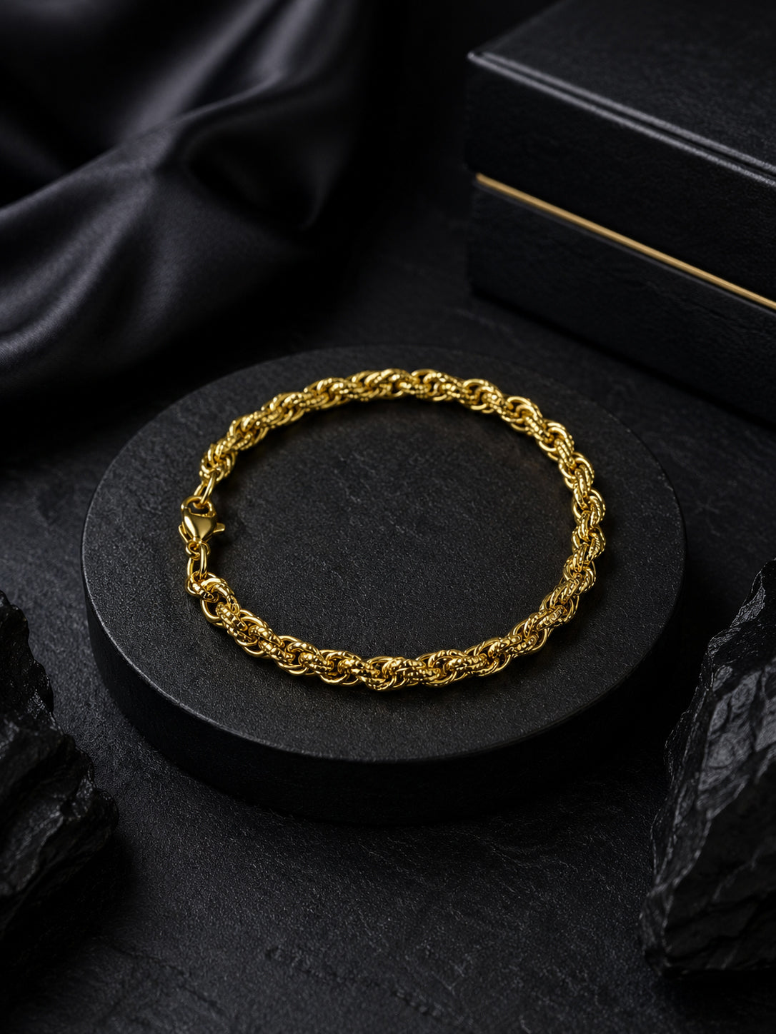 18K Gold Plated Anti Tarnish Waterproof Rope Bracelet