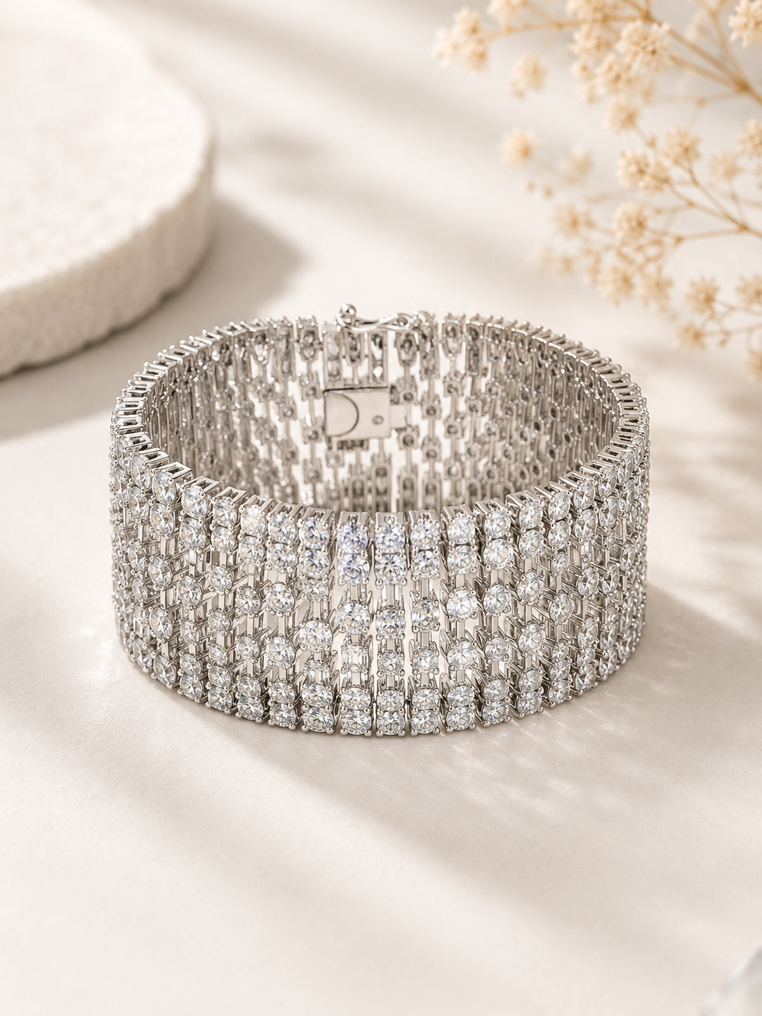 Aanura Diamond Royale Silver Cuff