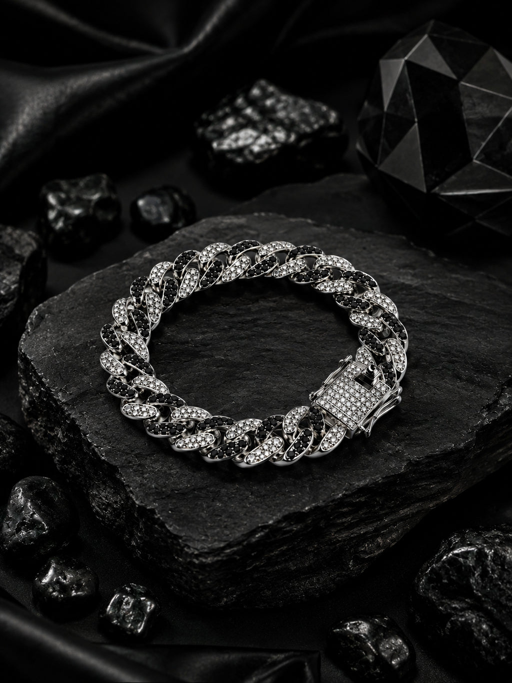 Rhodium Plating Anti Tarnish Waterproof Iced Bracelet