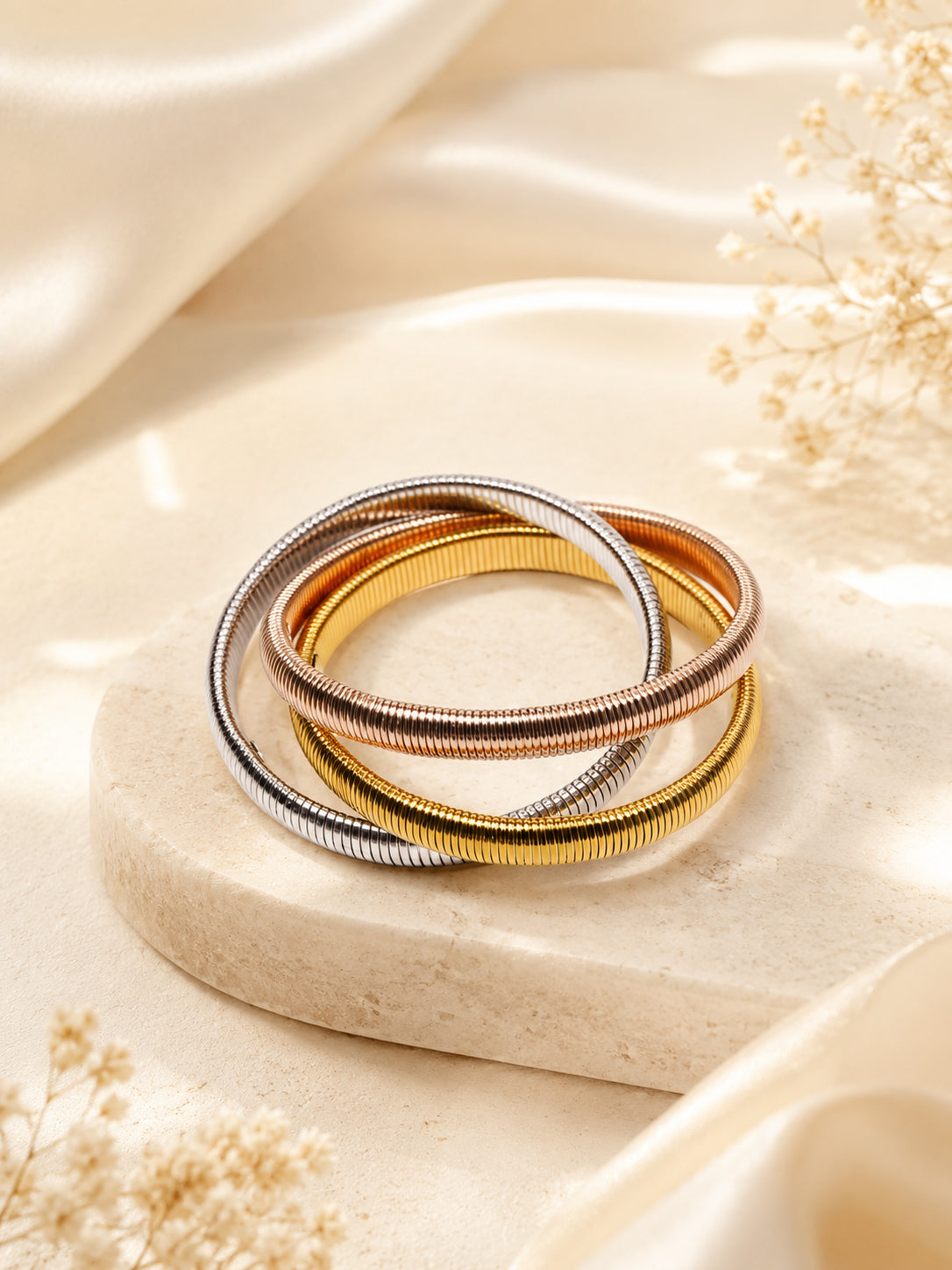 Aanura Triple Coil Statement Bracelet