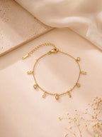 18K Gold Plated Infinity Crystal Chain Bracelet