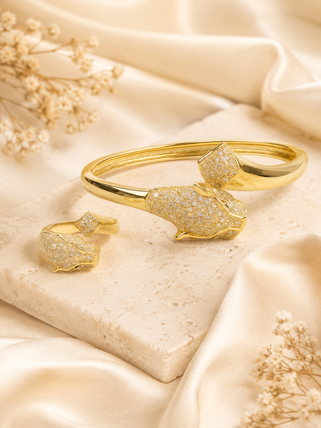 Aanura Elegant Gold Plated Adjustable Bracelet