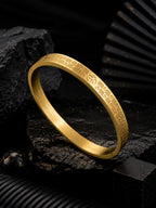 18K Gold Om Engraved Anti-Tarnish Waterproof Kada