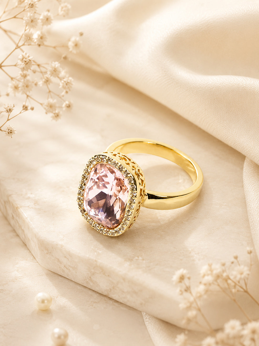 18K Gold Plated Geometric Anti-Tarnish Waterproof Ring