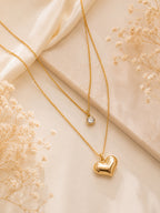 Aanura Dual Heart Layered Necklace