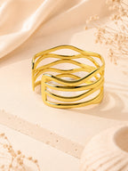 Aanura Golden Wave Cuff Bracelet