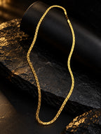18K Gold Plated Double Snake Link Anti-Tarnish Waterproof Chain