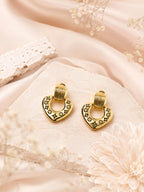 18K Gold Plated Heart Hoop Anti-Tarnish Waterproof Earrings