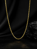 18K Gold Plated Waterproof Anti Tarnish Box Chain