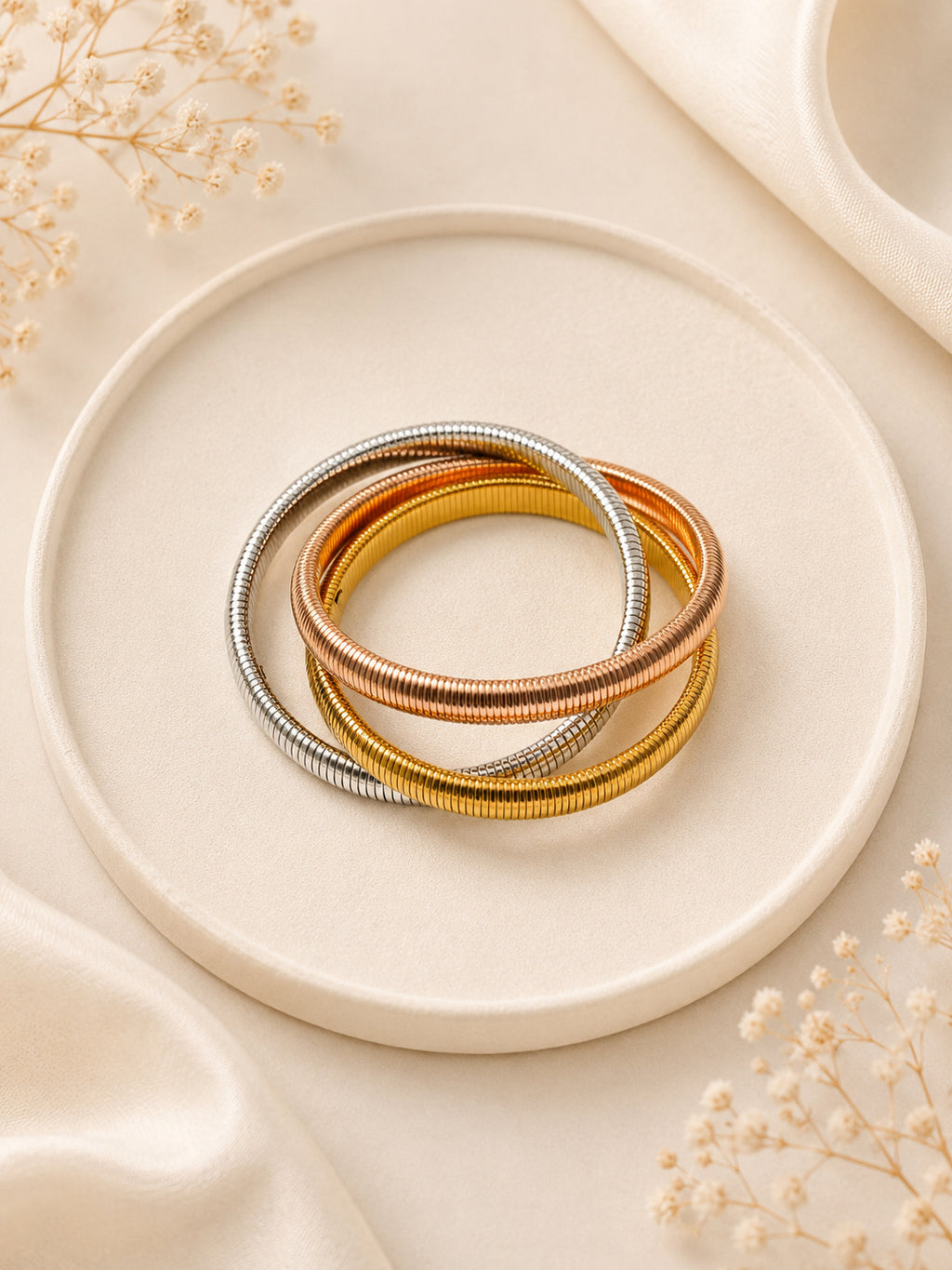 Aanura Triple Coil Statement Bracelet