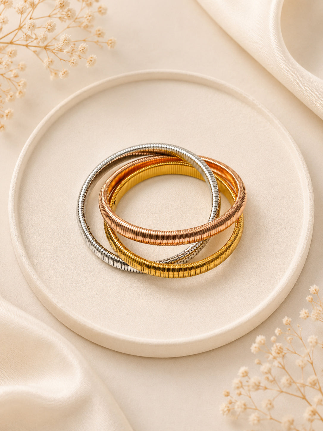 Aanura Triple Coil Statement Bracelet