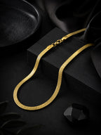 18K Gold Plated Sleek Weave Anti-Tarnish Waterproof Chain