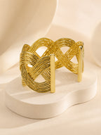 Aanura Golden Infinity Weave Statement Bracelet