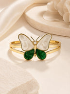 Aanura Butterfly Pearl Enamel Bracelet