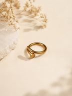 18K Gold Plated Nail Style Anti-Tarnish Waterproof Ring