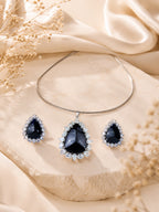 Aanura Black Onyx Teardrop Necklace Set